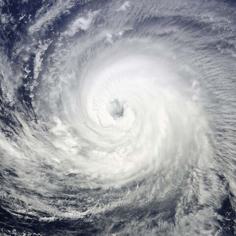 Satellite image of hurricane