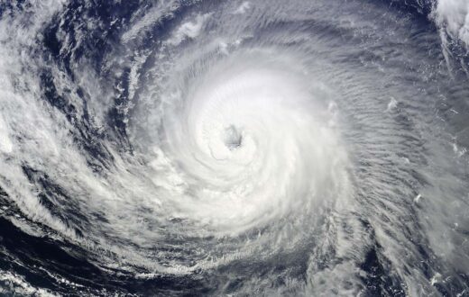 Satellite image of hurricane