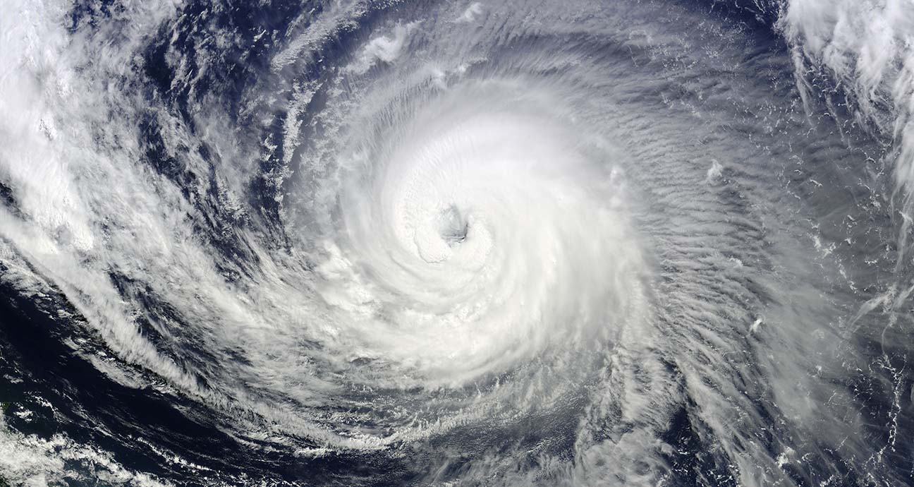 Satellite image of hurricane